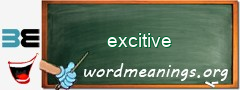 WordMeaning blackboard for excitive